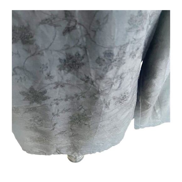 CP Shades Blouse Medium Floral Jacquard Black Long Sleeve Lagenlook City Chic - Picture 4 of 9